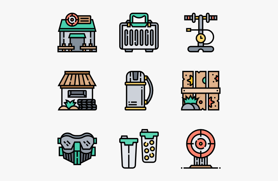 Paintball And Bb Gun - Company Structure Icons, Transparent Clipart