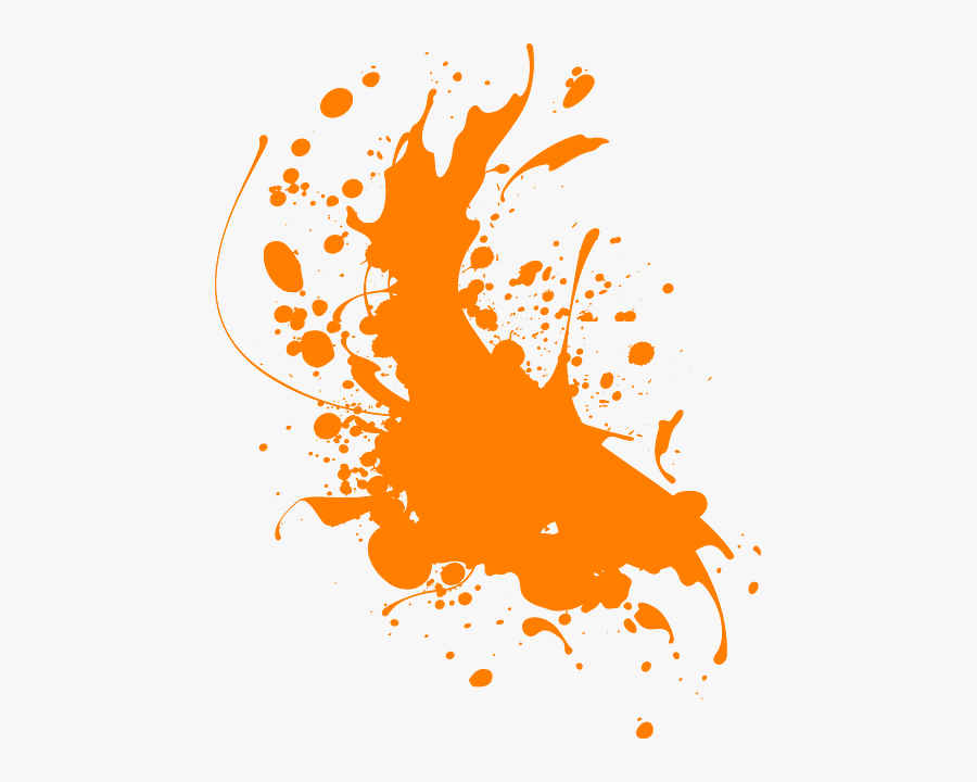 Orange Paint Splatter - Orange Paint Splatter Png, Transparent Clipart