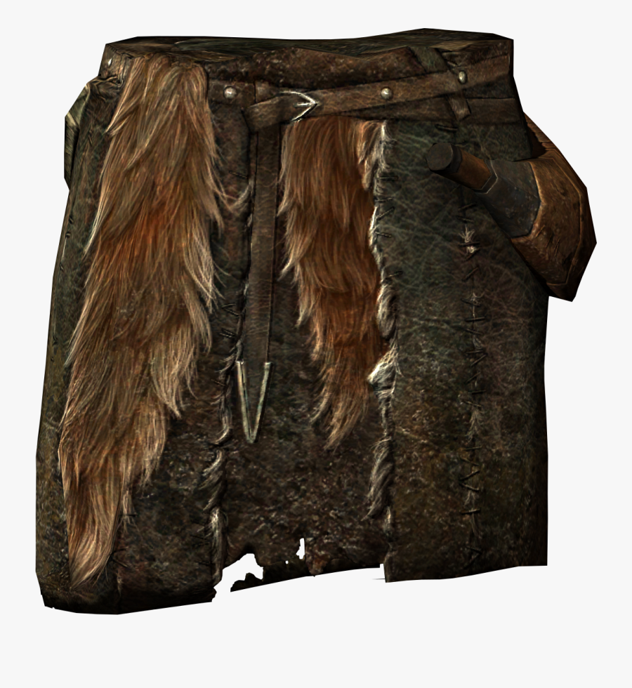 Fur Lined Leather Jacket Png Hd - Skyrim Fur Armor Png, Transparent Clipart