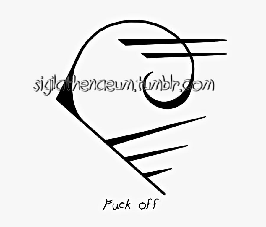 “fuck Off” Sigil
because It Probably Needs A Post Of - Calligraphy, Transparent Clipart