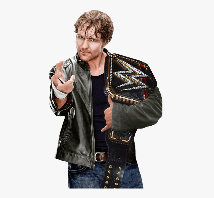 Dean Ambrose Leather With Belt Clip Arts - Dean Ambrose Wwe World Heavyweight Champion 2015, Transparent Clipart