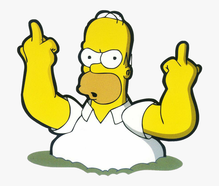 #fuckyou #fodase #fuck #foda #homersimpson #thesimpsons - Homer Simpson Fuck You, Transparent Clipart