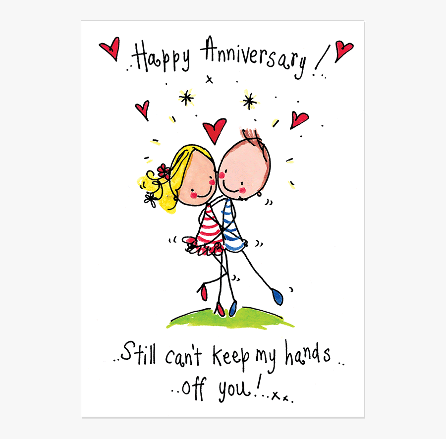 Happy Anniversary Cute Couple, Transparent Clipart