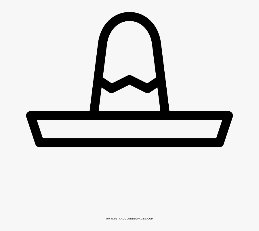 Sombrero Coloring Page, Transparent Clipart