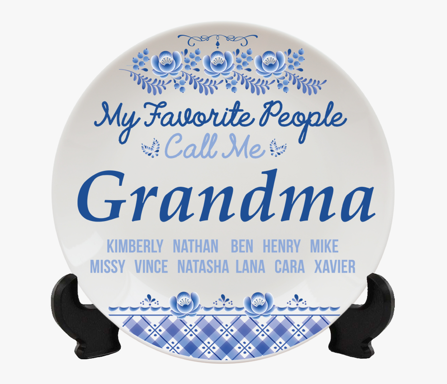 My Favorite People Call Me Grandma Personalized Keepsake - Mamuky, Transparent Clipart