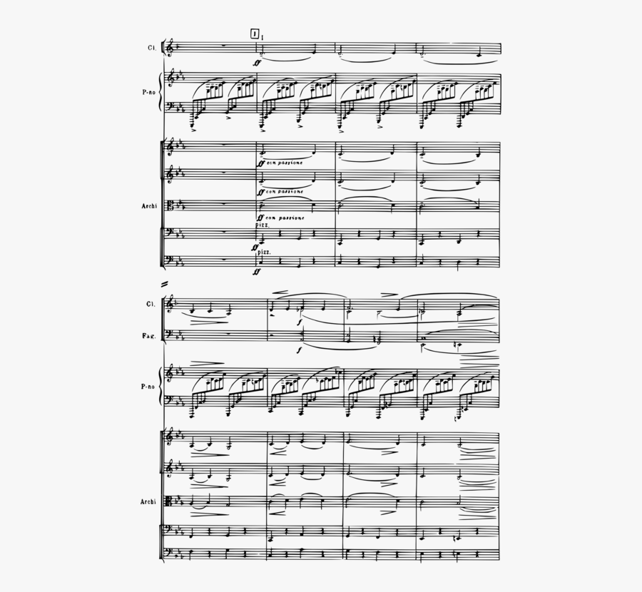 Piano Concerto No Free - Piano Concerto No 2 Rachmaninoff Piano Score, Transparent Clipart