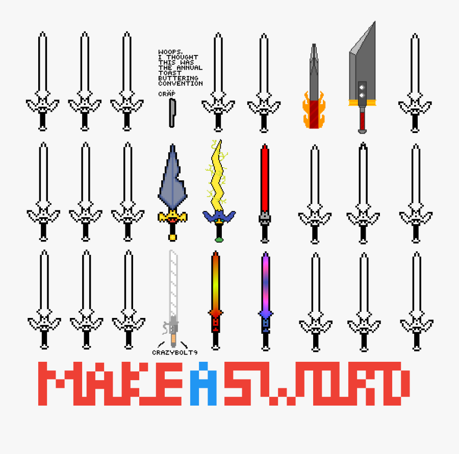 Pixel Font, Transparent Clipart