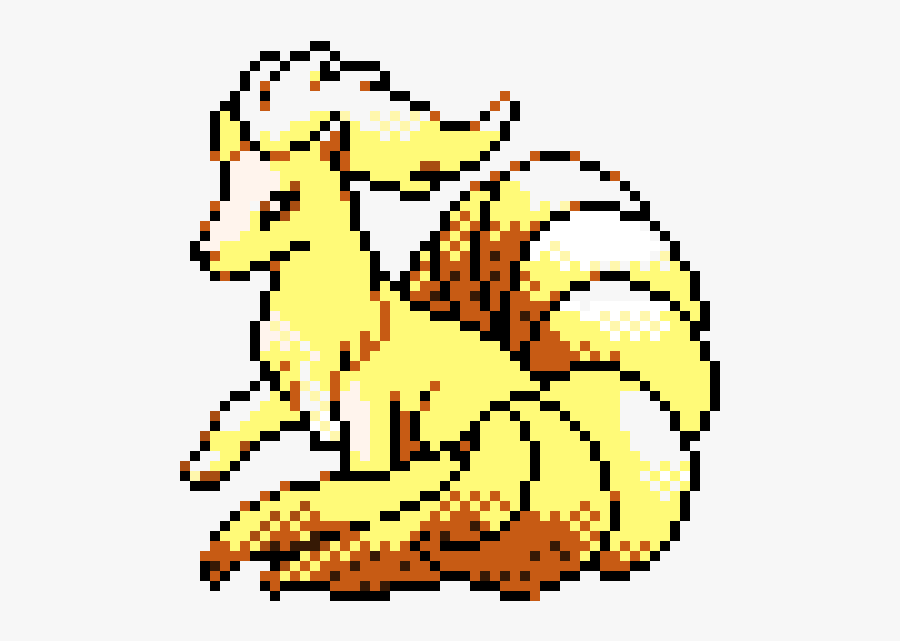 Ninetails Pixel Art, Transparent Clipart