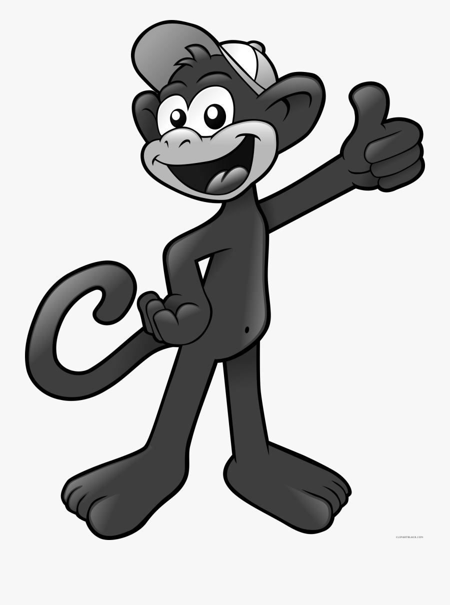 Monkey Animal Free Black White Clipart Images Clipartblack - Monkey Puns, Transparent Clipart