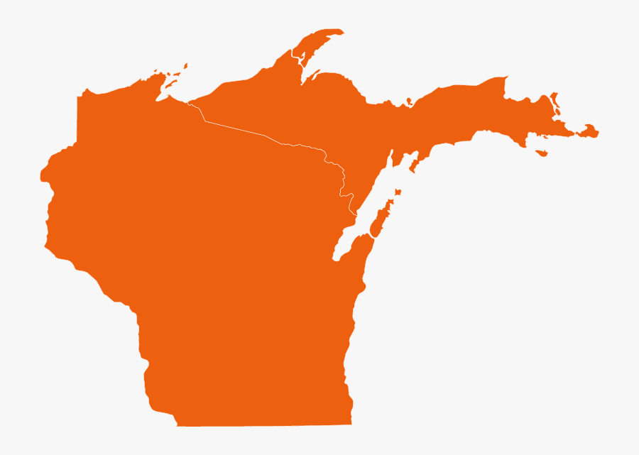 Kretz Logging Service Area - Wisconsin And Upper Peninsula Map, Transparent Clipart