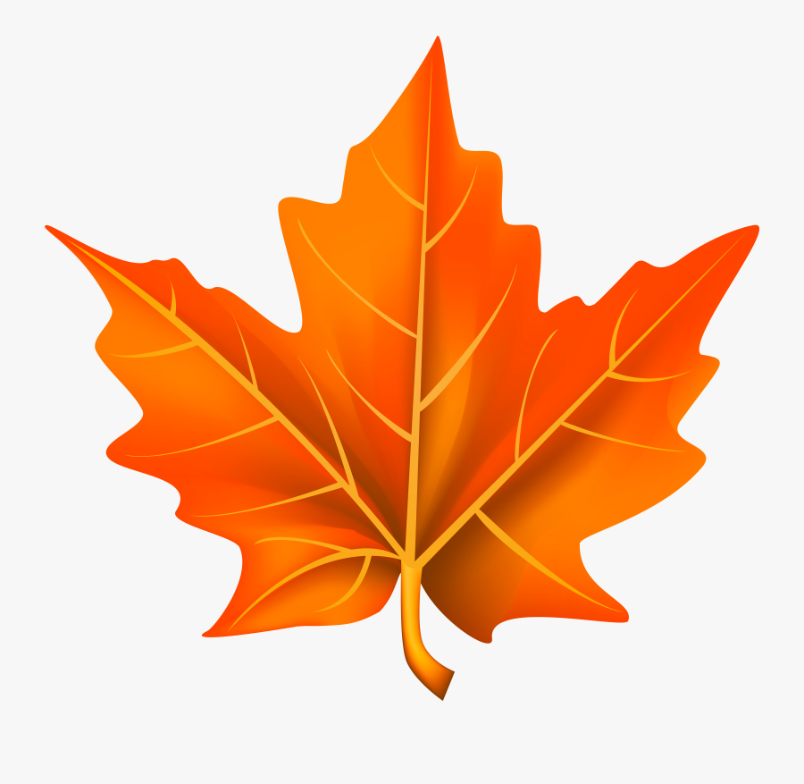 Leaf Clip Art Orange, Transparent Clipart