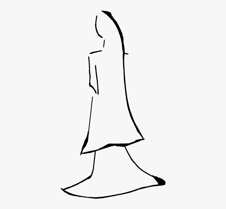 Transparent Veil Clipart - Line Art, Transparent Clipart
