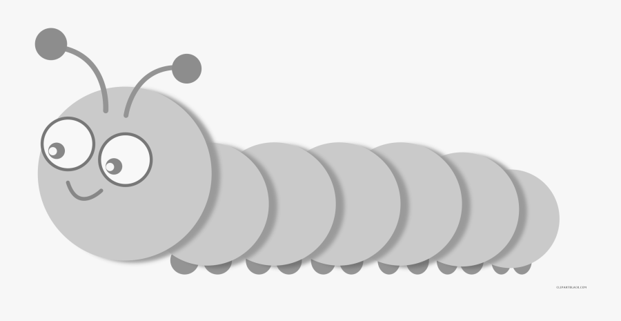 Caterpillar Black And White - Transparent Caterpillar Cartoon Png, Transparent Clipart