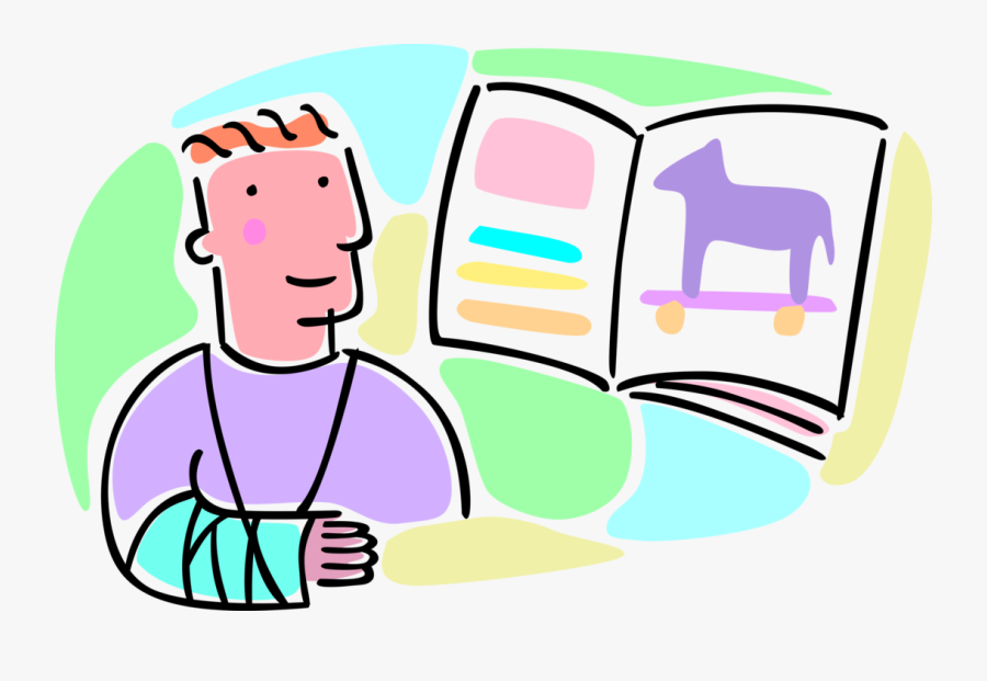 Vector Illustration Of Accident Victim Boy With Arm, Transparent Clipart