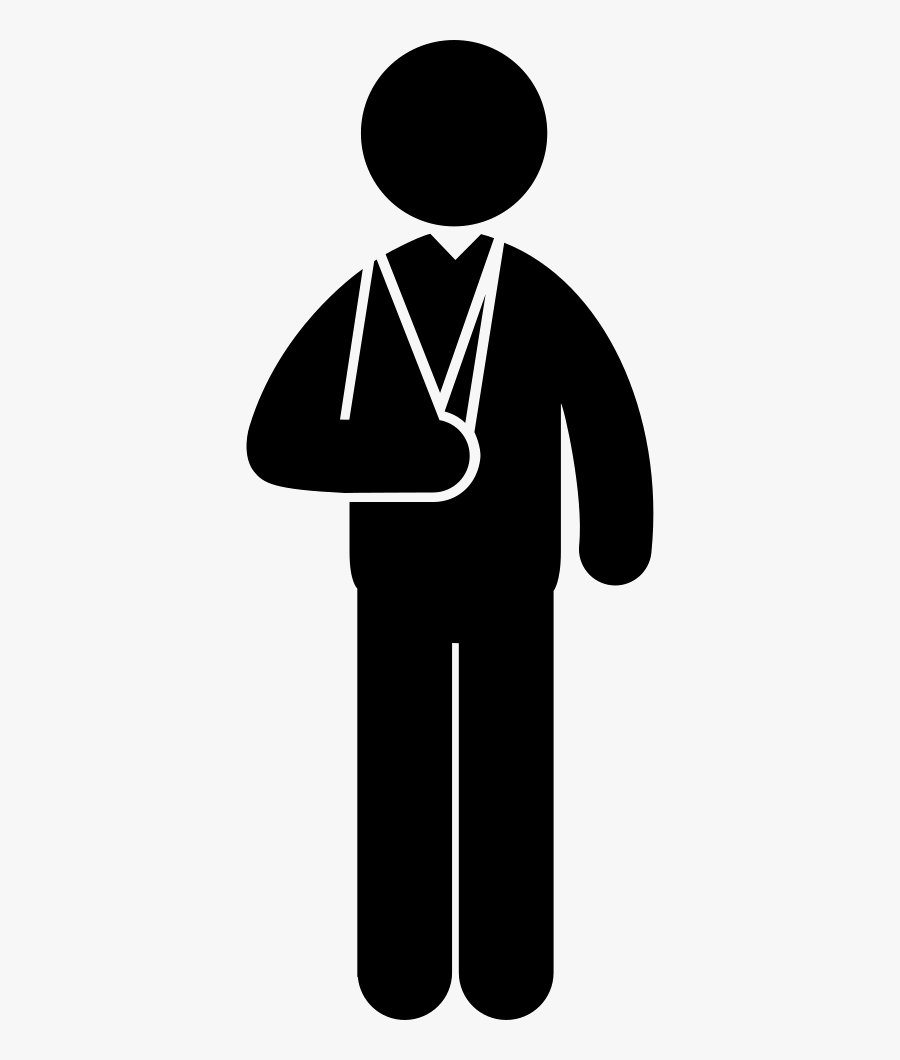 Man With Broken Arm - Patient And Doctor Icon Free, Transparent Clipart