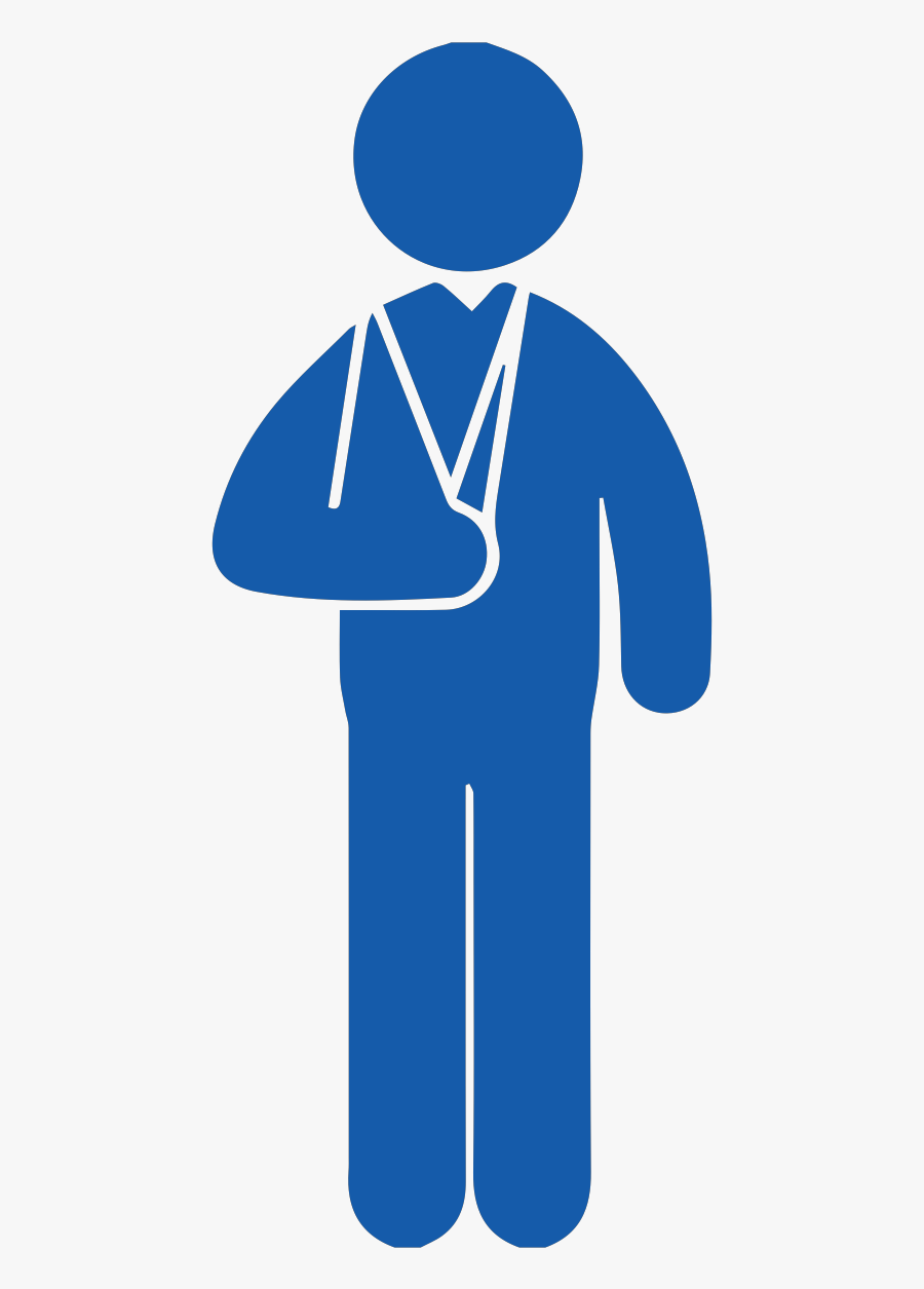 Broken Arm With Cast Silhouette, Transparent Clipart