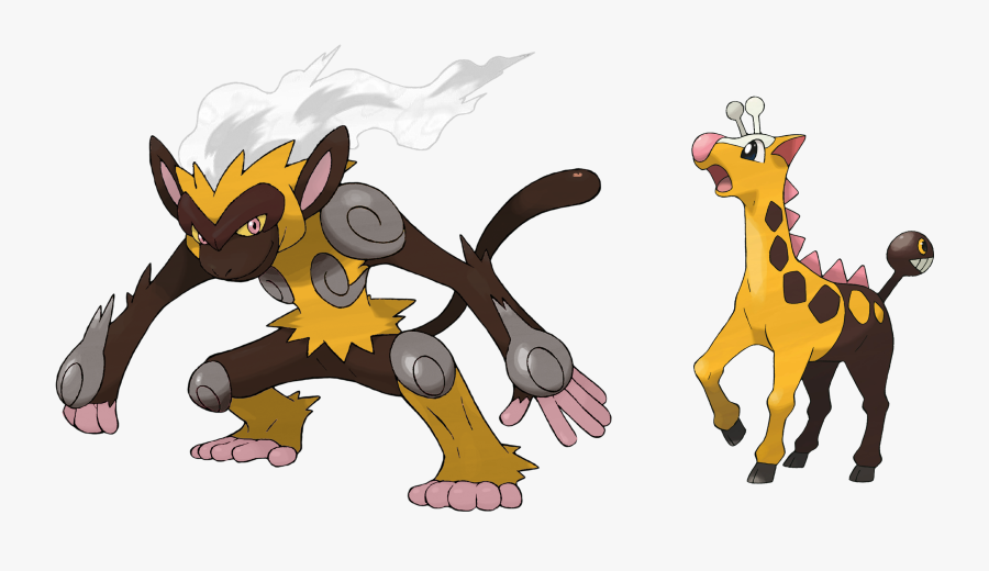 Cartoon,animated Cartoon,hyena,fictional Character,animal - Girafarig Pokemon, Transparent Clipart