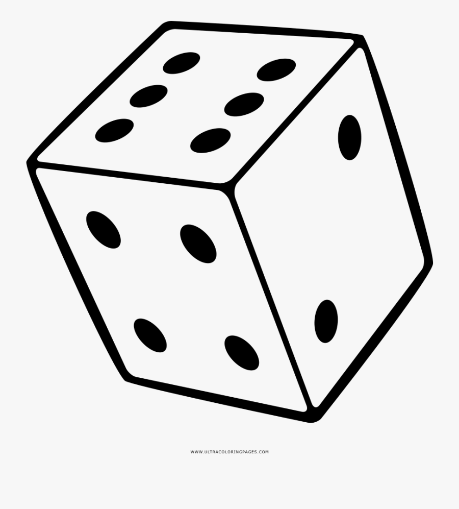 Colouring Pages Of Dice, Transparent Clipart