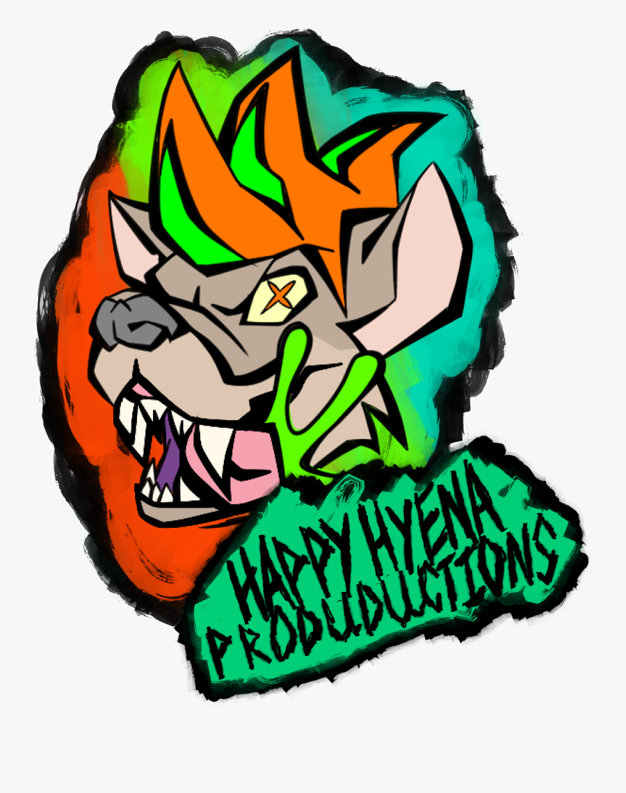 Happy Hyena Logo V2, Transparent Clipart