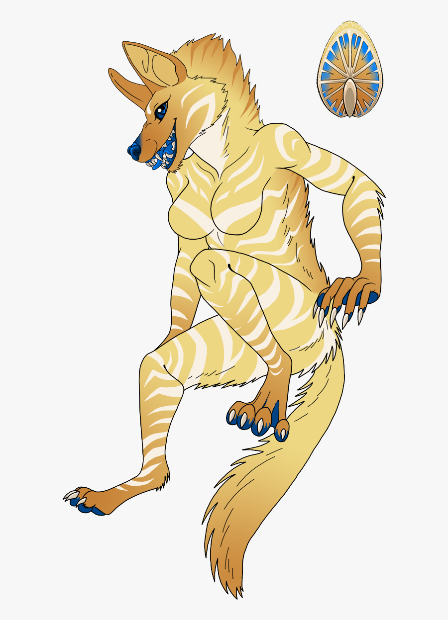 Fungi Striped Hyena - Cartoon, Transparent Clipart