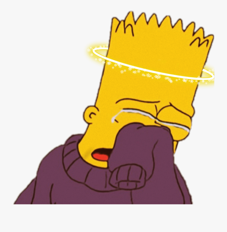 #sadbart #thesimpsons #art #sorry #sorrow - Broken Heart Sad Cartoon, Transparent Clipart