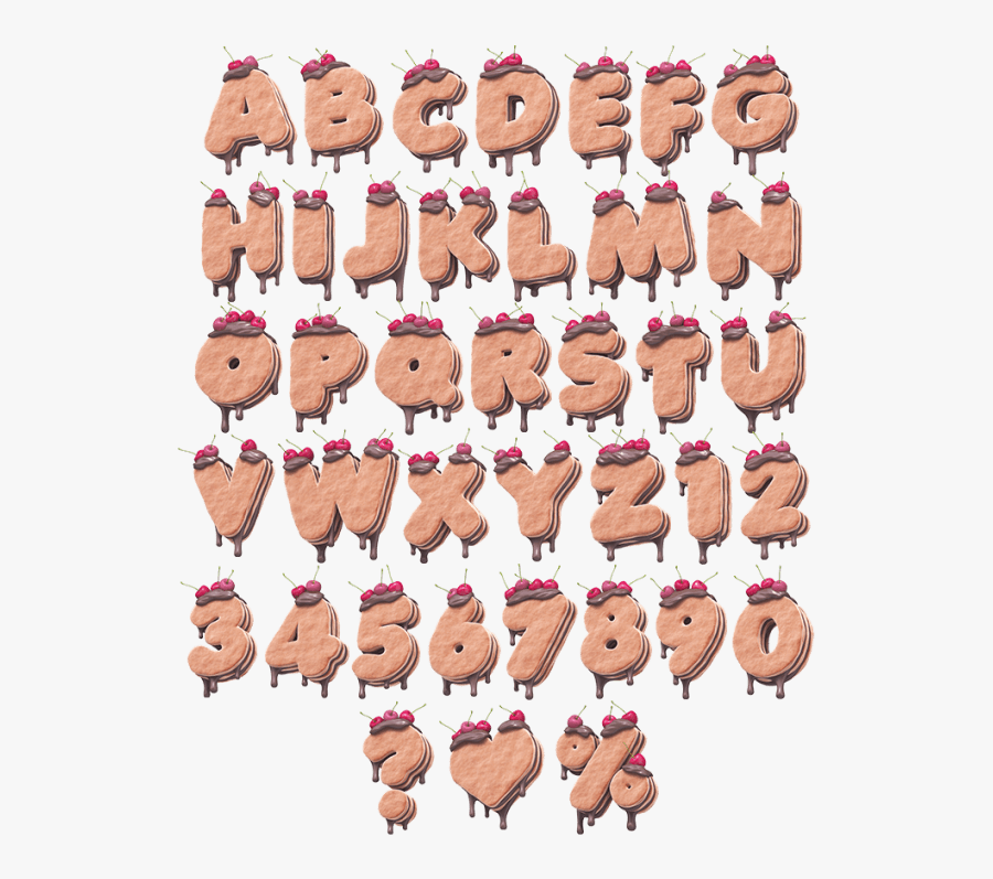 Clip Art Cake Fonts, Transparent Clipart