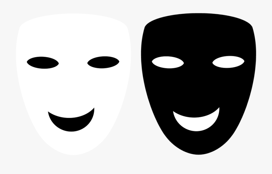 Mask, Black, White, Face, Carnival, Fashion, Mystery - Smiley, Transparent Clipart