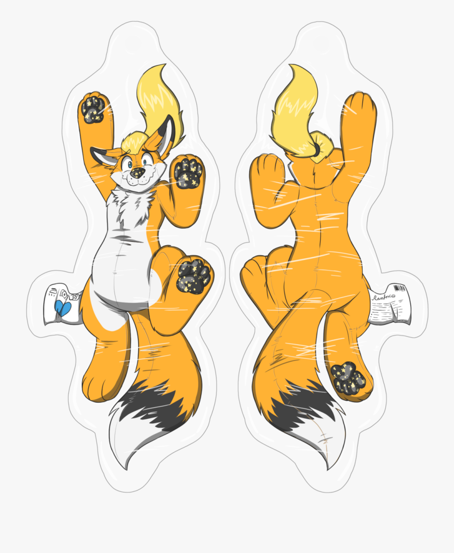 Flat Fox - Cartoon, Transparent Clipart