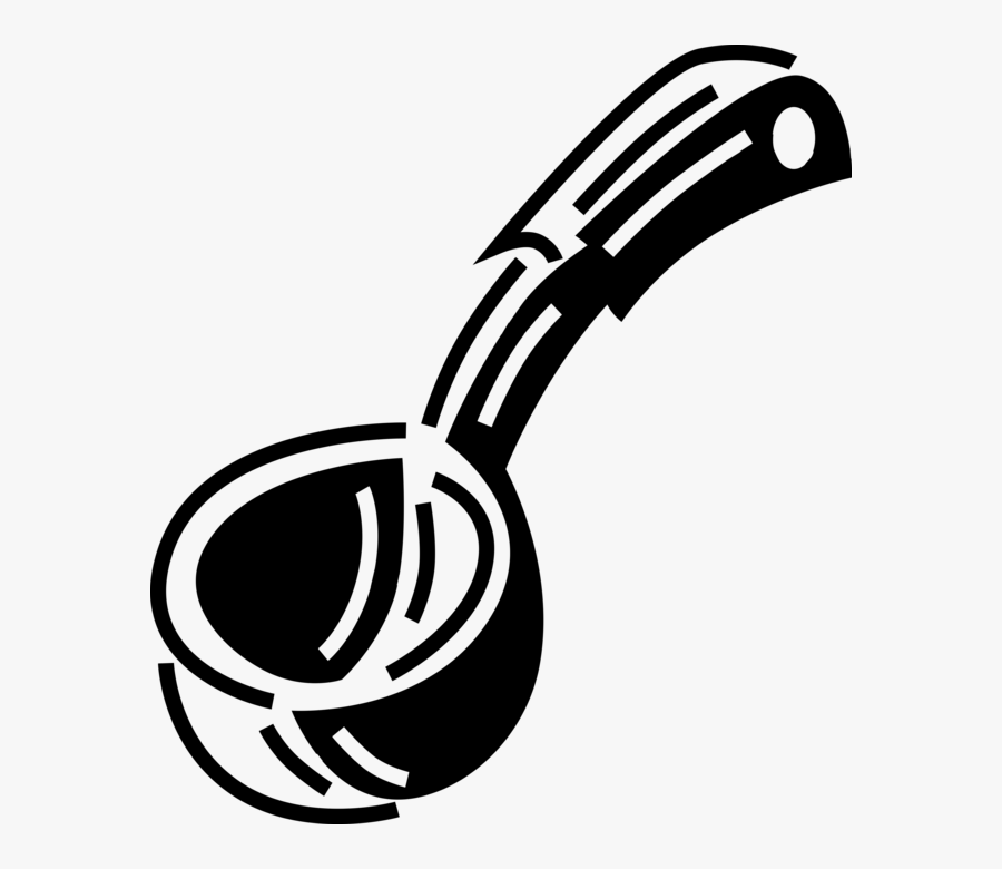 Vector Illustration Of Kitchen Kitchenware Soup Ladle, Transparent Clipart