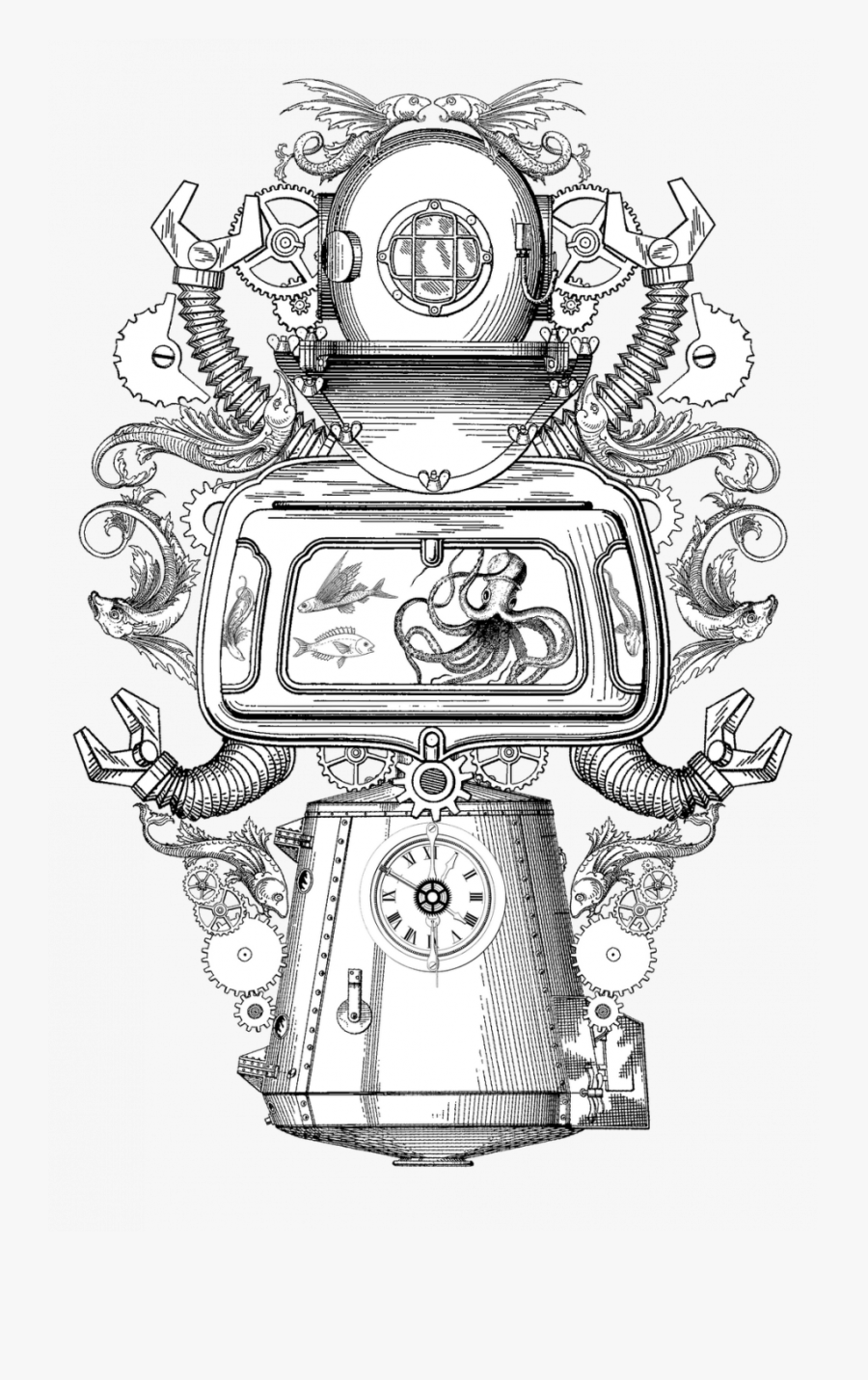 Steam Punk Clip Art, Transparent Clipart