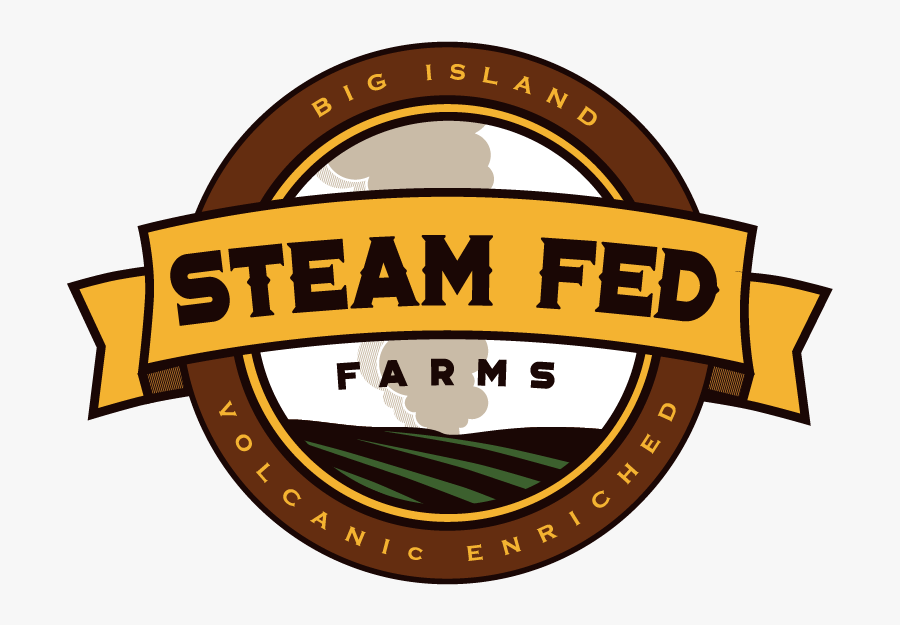 Steam Fed Farms Banner Steampunk Produce Hawaii Volcano - Label, Transparent Clipart