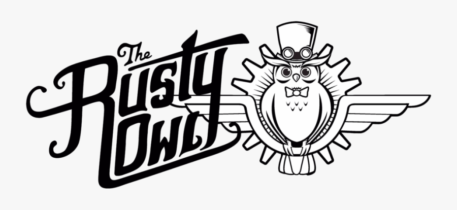 Owl Steampunk Logo, Transparent Clipart