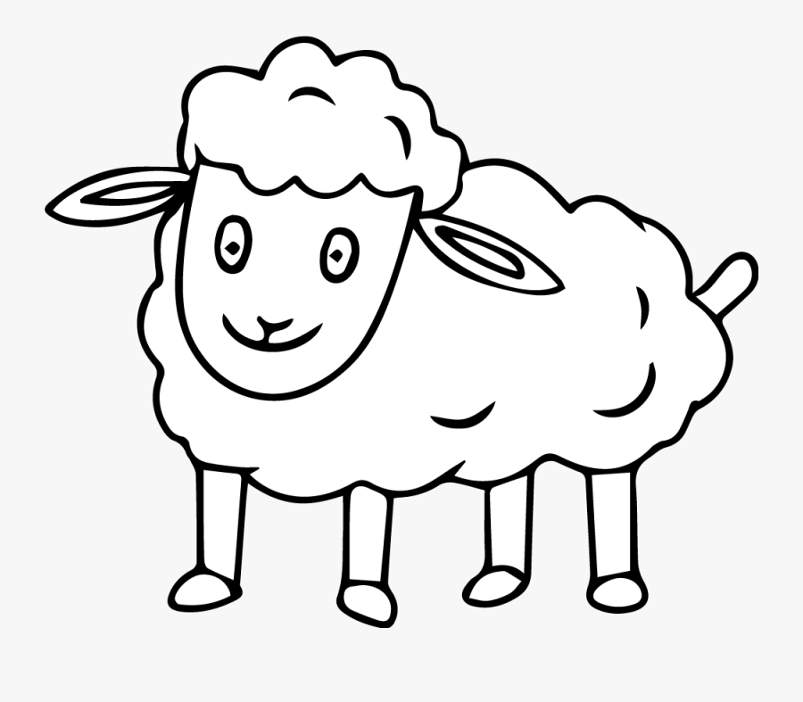 Lamb Coloring Book Image For Print - Christianity, Transparent Clipart