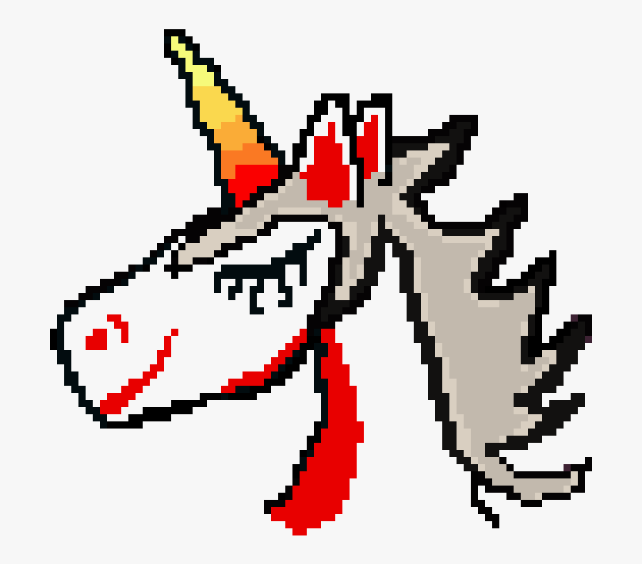 Evil Unicorn Pixel Art, Transparent Clipart