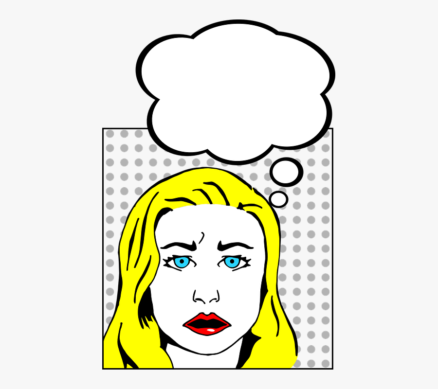 Face, Pop-art, Woman, Worried, Blonde, Bubble - Eels That Look You Give That Guy 1, Transparent Clipart
