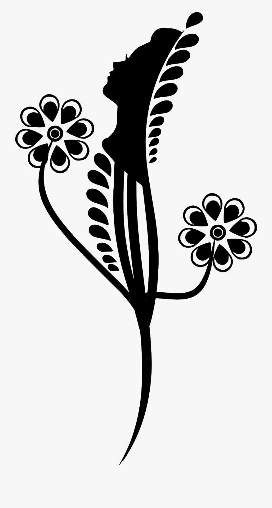 Face, Leaf, Woman, Flower, Logo, Hair, Spa, Plant, - Silhouette, Transparent Clipart
