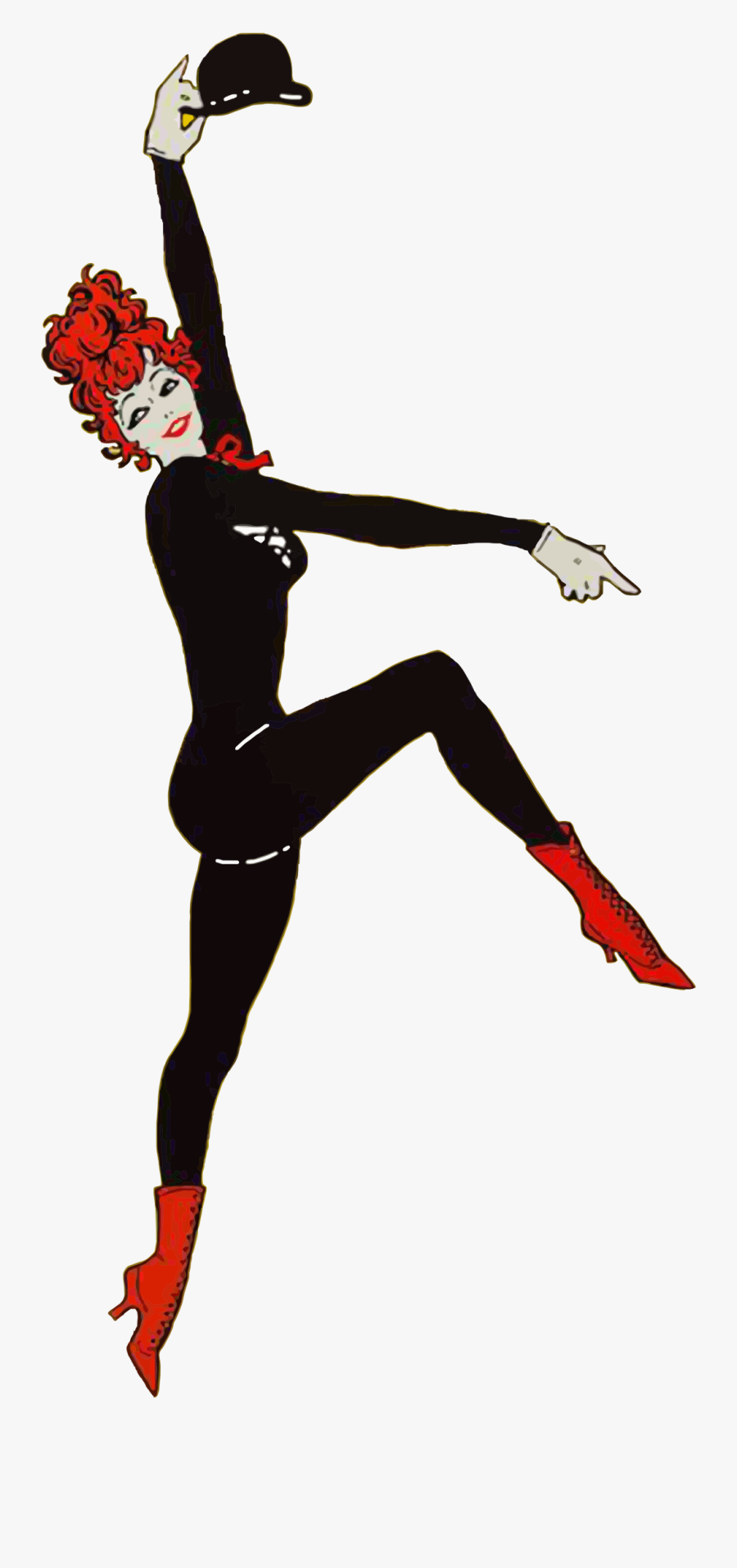 Vintage Dancer Big Image - Redhead Broadway Poster, Transparent Clipart