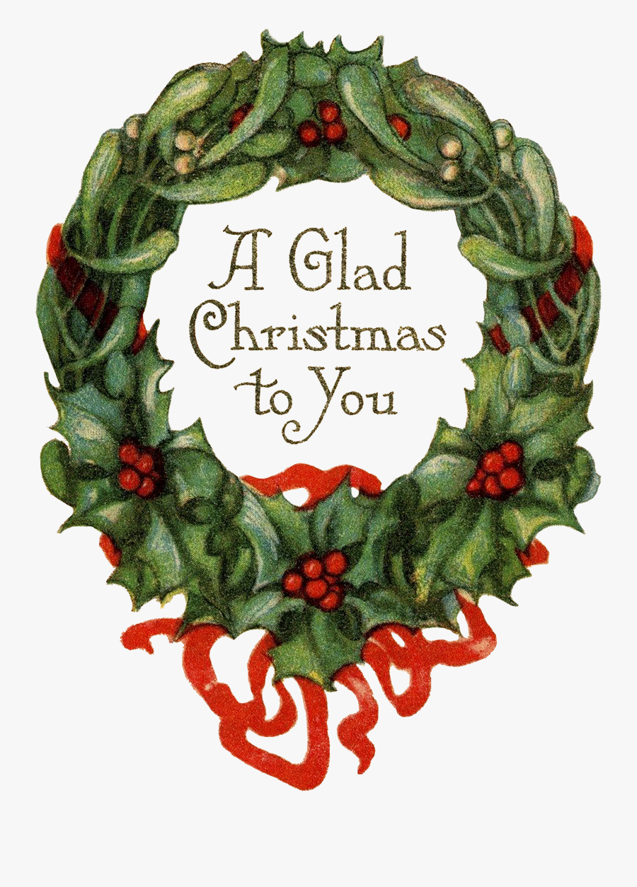 Transparent Vintage Christmas Wreath, Transparent Clipart