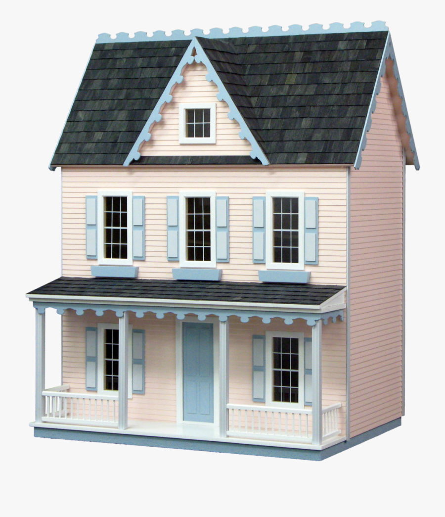 Vermont Farmhouse Jr - Farmhouse Wooden Dollhouse Kit, Transparent Clipart