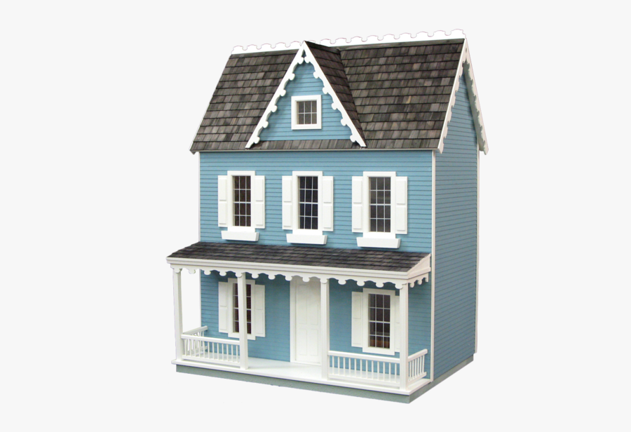 Vintage Wooden Dolls House, Transparent Clipart