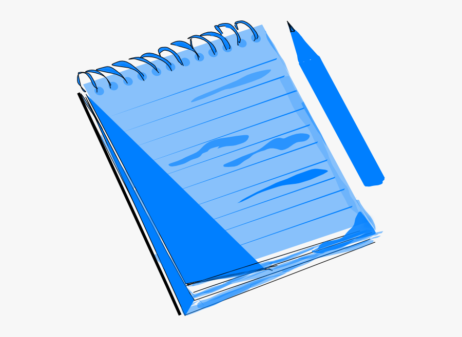 Blue Notepad Png, Transparent Clipart