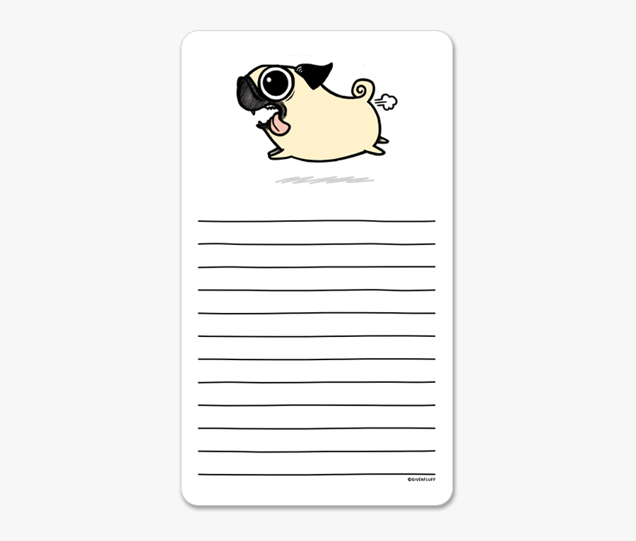 Pug Stationery Paper, Transparent Clipart