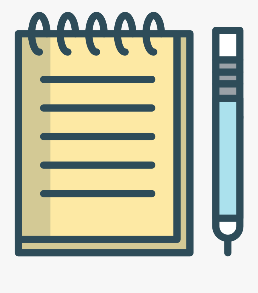 Notepad Icon, Transparent Clipart