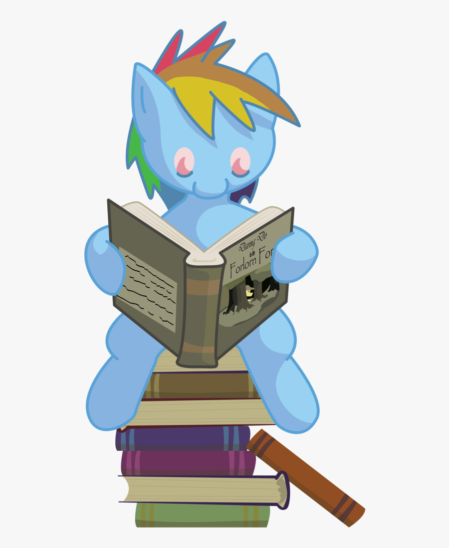 Bookworm Dashie Filly By Liracrown-d8j - Cartoon, Transparent Clipart