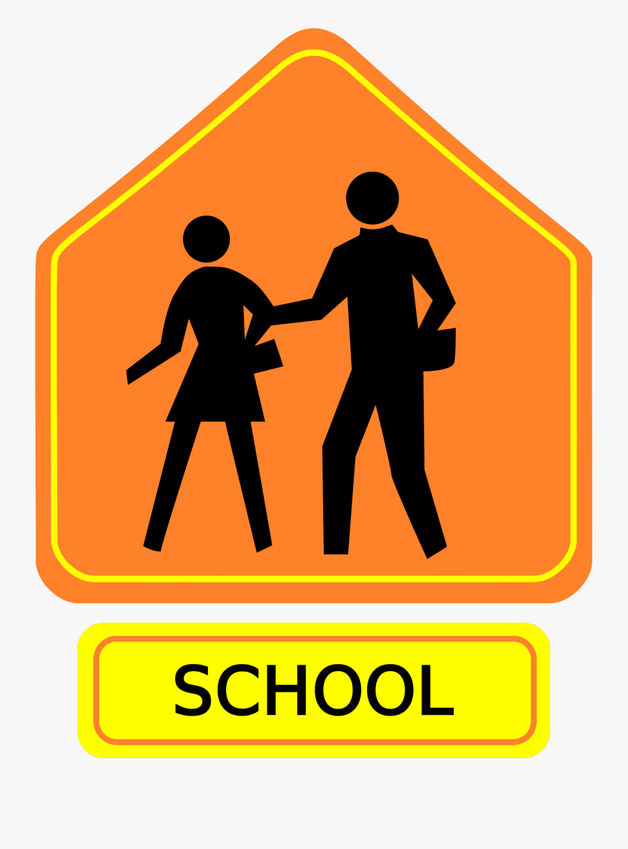 School Zone Sign Png, Transparent Clipart