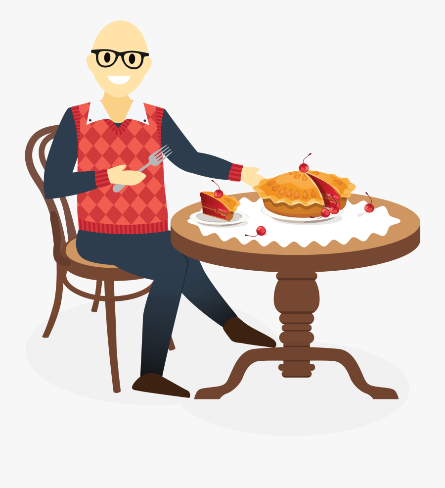 Gorav Loves Pie - Illustration, Transparent Clipart