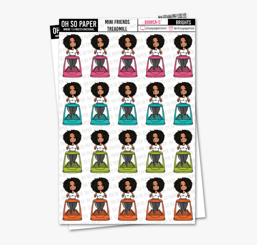Mini Friends Treadmill Stickers - Sticker, Transparent Clipart