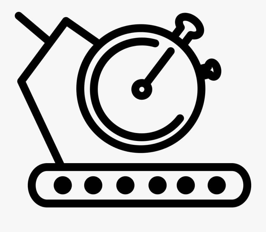Treadmill Machine With Timer - Esteira Industrial Icon, Transparent Clipart