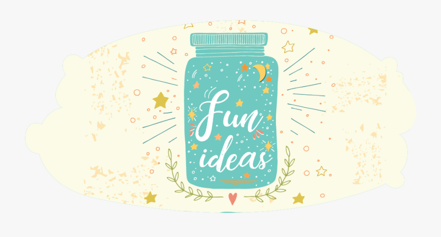 Jar Labelled "fun Ideas" - Circle, Transparent Clipart