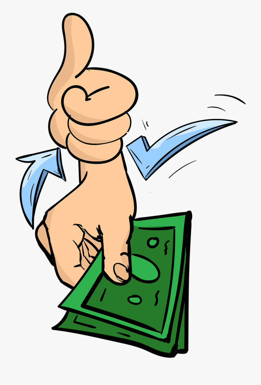 Money Financial Business Free Picture - Main Avec De L Argent Png, Transparent Clipart